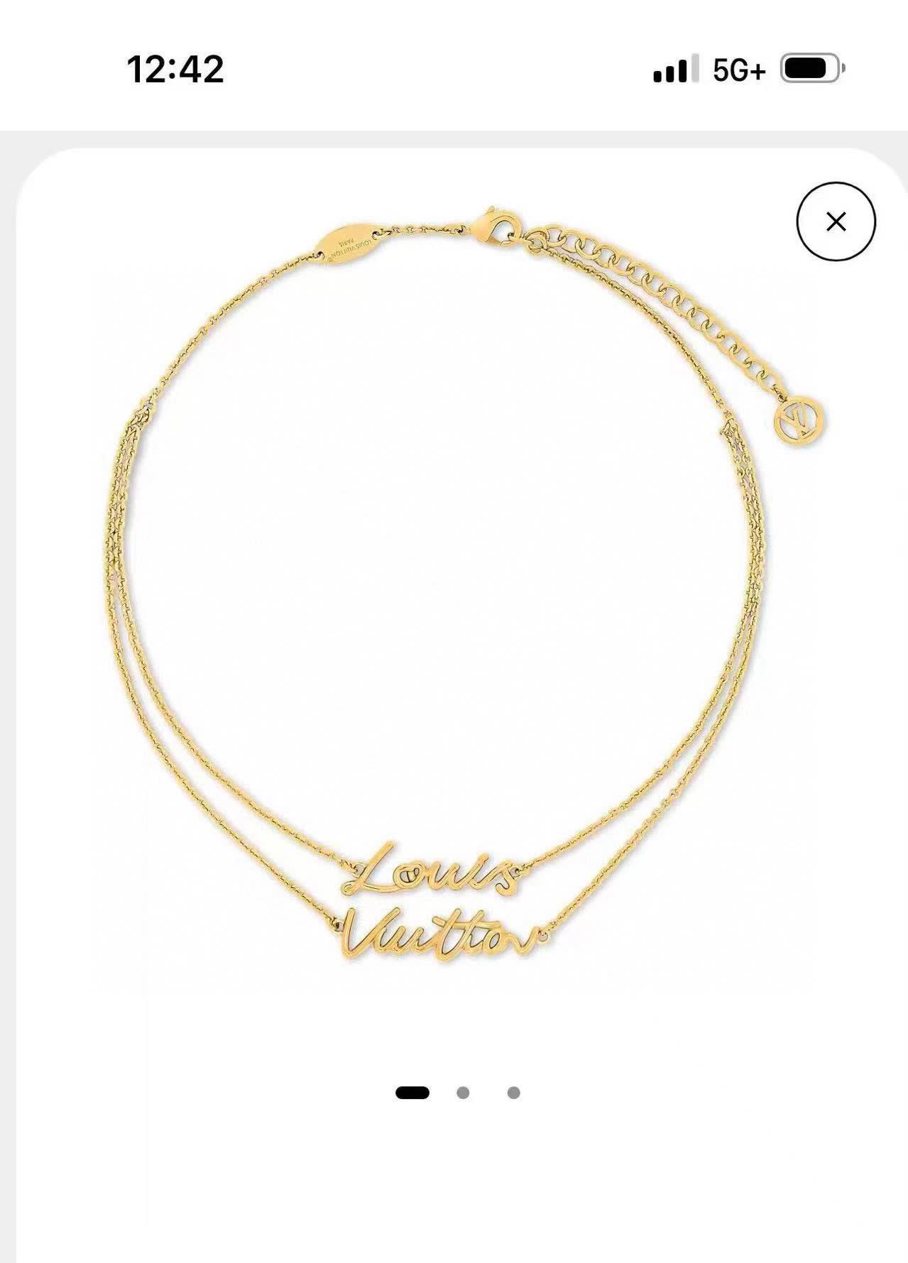 Louis Vuitton Double Chain Necklace